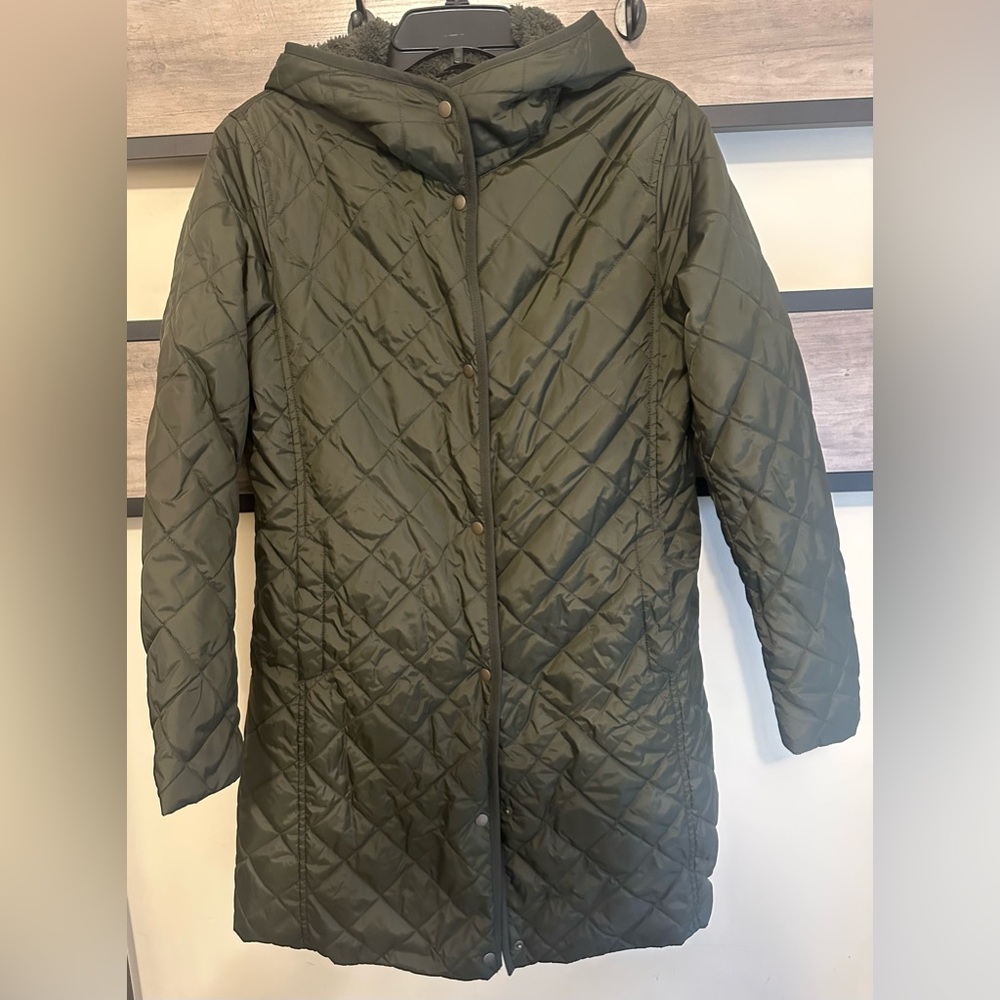Uniqlo Women's Quilted Puffer Jacket - Dark Green